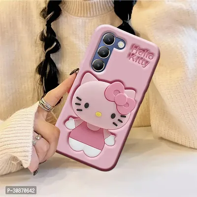 Ascensify Stylish Back Cover for Vivo Y200E 5G Cute Hello Kitty Soft Case with Kitty Face Holder  for Vivo Y200E 5G-thumb5