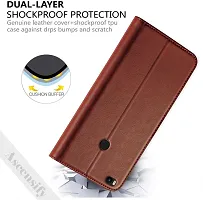 Classy Flip Cover for MI MAX Brown Dual Protection-thumb2