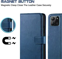 Classy Flip Cover for Infinix Hot 11 2022 Blue Dual Protection-thumb2