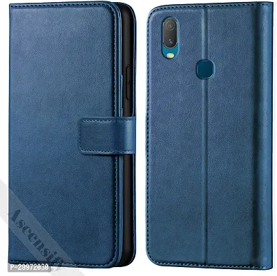 Classy Flip Cover for VIVO Y11 Blue Dual Protection-thumb0