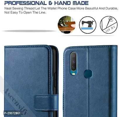 Classy Flip Cover for VIVO Y12 Blue Dual Protection-thumb2