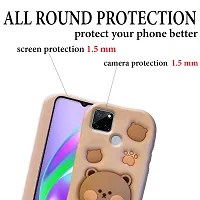 Ascensify Stylish Back Cover for Realme C12 Cute Funny Bear Case with Bear Face Holder  for Realme C12-thumb3