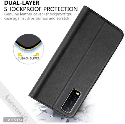 Classy Flip Cover for VIVO Y20I Black Dual Protection-thumb3