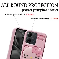 Ascensify Stylish Back Cover for Redmi 13C 4G Cute Hello Kitty Soft Case with Kitty Face Holder  for Redmi 13C 4G-thumb3