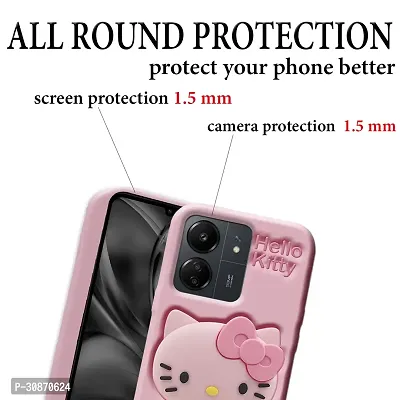 Ascensify Stylish Back Cover for Redmi 13C 4G Cute Hello Kitty Soft Case with Kitty Face Holder  for Redmi 13C 4G-thumb4