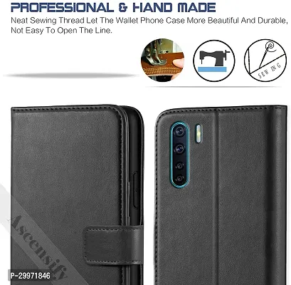 Classy Flip Cover for OPPO F15 Black Dual Protection-thumb2