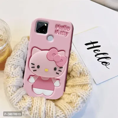 Ascensify Stylish Back Cover for Realme C12 Cute Hello Kitty Soft Case with Kitty Face Holder  for Realme C12-thumb3