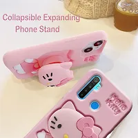 Ascensify Stylish Back Cover for Realme 5 Cute Hello Kitty Soft Case with Kitty Face Holder  for Realme 5-thumb1