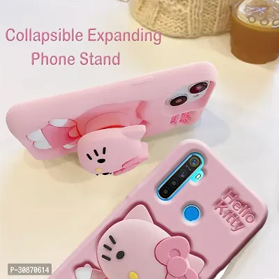 Ascensify Stylish Back Cover for Realme 5 Cute Hello Kitty Soft Case with Kitty Face Holder  for Realme 5-thumb2