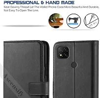 Classy Flip Cover for REDMI 9 Black Dual Protection-thumb1