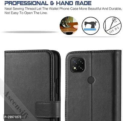 Classy Flip Cover for REDMI 9 Black Dual Protection-thumb2