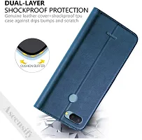 Classy Flip Cover for Mi Redmi 6 Blue Dual Protection-thumb2