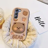 Ascensify Stylish Back Cover for Vivo Y200E 5G Cute Funny Bear Case with Bear Face Holder  for Vivo Y200E 5G-thumb2