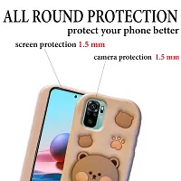 Ascensify Stylish Back Cover for Redmi Note 10 Cute Funny Bear Case with Bear Face Holder  for Redmi Note 10-thumb3