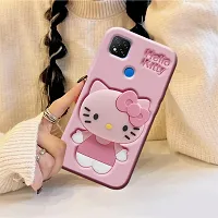 Ascensify Stylish Back Cover for Redmi 9 Cute Hello Kitty Soft Case with Kitty Face Holder  for Redmi 9-thumb4