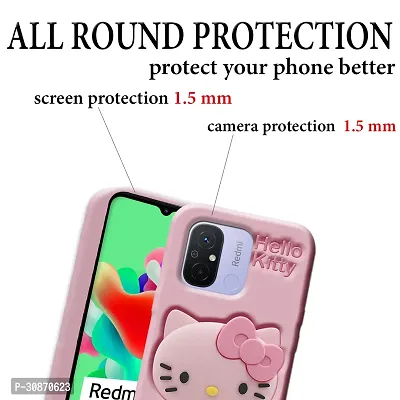 Ascensify Stylish Back Cover for Redmi 12C Cute Hello Kitty Soft Case with Kitty Face Holder  for Redmi 12C-thumb4