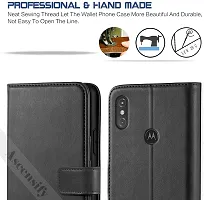 Classy Flip Cover for Motorola Moto One Power Black Dual Protection-thumb1