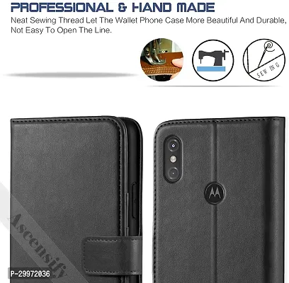 Classy Flip Cover for Motorola Moto One Power Black Dual Protection-thumb2