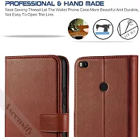 Classy Flip Cover for MI MAX Brown Dual Protection-thumb1