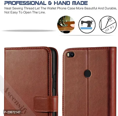 Classy Flip Cover for MI MAX Brown Dual Protection-thumb2