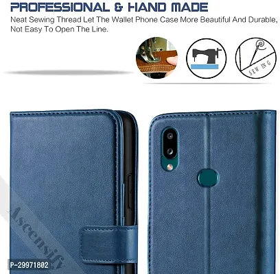 Classy Flip Cover for Samsung Galaxy A10S Blue Dual Protection-thumb2