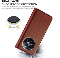 Classy Flip Cover for realme 12 5G Brown Dual Protection-thumb3