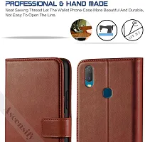 Classy Flip Cover for VIVO Y11 Brown Dual Protection-thumb1