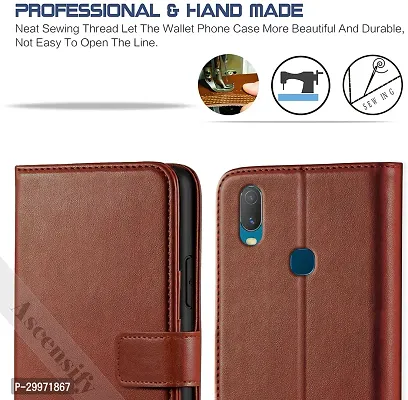 Classy Flip Cover for VIVO Y11 Brown Dual Protection-thumb2