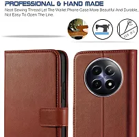 Classy Flip Cover for realme 12 5G Brown Dual Protection-thumb2