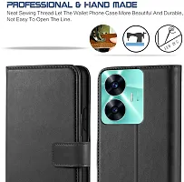 Classy Flip Cover for Realme C55 Black Dual Protection-thumb2