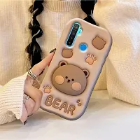 Ascensify Stylish Back Cover for Realme 5 Cute Funny Bear Case with Bear Face Holder  for Realme 5-thumb4