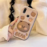 Ascensify Stylish Back Cover for Redmi Note 7 Cute Funny Bear Case with Bear Face Holder  for Redmi Note 7-thumb4