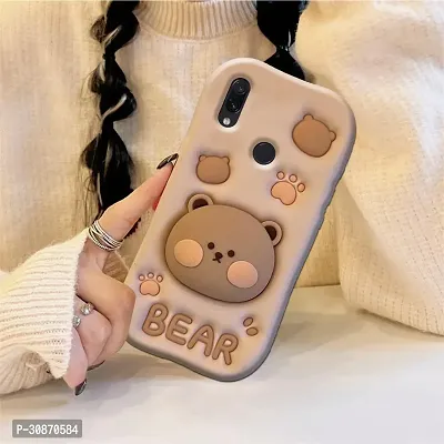 Ascensify Stylish Back Cover for Redmi Note 7 Cute Funny Bear Case with Bear Face Holder  for Redmi Note 7-thumb5