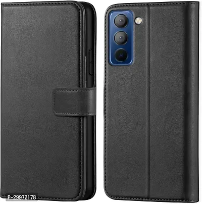 Classy Flip Cover for Tecno Pop 5 Pro Black