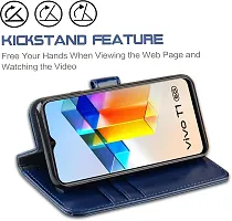 Classy Flip Cover for Vivo T1 5G Blue-thumb2