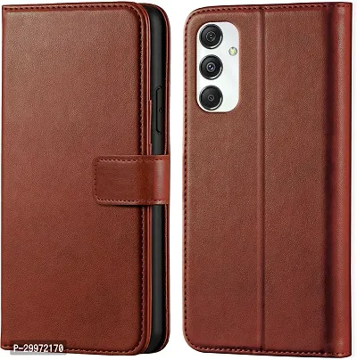 Classy Flip Cover for Samsung Galaxy M34 5G Brown Dual Protection