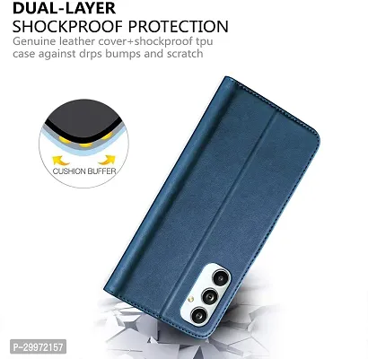 Classy Flip Cover for Samsung Galaxy F54 5G Blue Dual Protection-thumb4