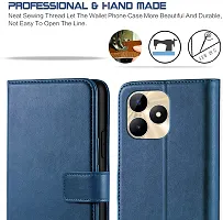 Classy Flip Cover for Realme C53 Blue Dual Protection-thumb2