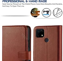 Classy Flip Cover for REALME NARZO 30A Brown Dual Protection-thumb2