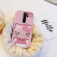 Ascensify Stylish Back Cover for Redmi Note 8 Pro Cute Hello Kitty Soft Case with Kitty Face Holder  for Redmi Note 8 Pro-thumb2