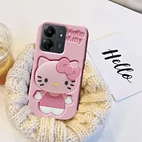 Ascensify Stylish Back Cover for Redmi 13C 4G Cute Hello Kitty Soft Case with Kitty Face Holder  for Redmi 13C 4G-thumb2