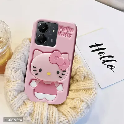 Ascensify Stylish Back Cover for Redmi 13C 4G Cute Hello Kitty Soft Case with Kitty Face Holder  for Redmi 13C 4G-thumb3