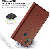 Classy Flip Cover for VIVO Y11 Brown Dual Protection-thumb2