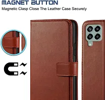 Classy Flip Cover for Samsung Galaxy M33 5G Brown Dual Protection-thumb3