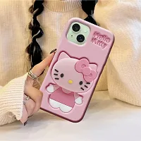 Ascensify Stylish Back Cover for Apple iPhone 15 Cute Hello Kitty Soft Case with Kitty Face Holder  for Apple iPhone 15-thumb4