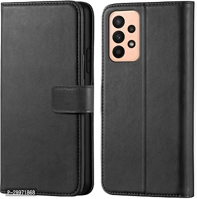 Classy Flip Cover for Samsung Galaxy A23 Black-thumb0