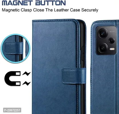 Classy Flip Cover for Redmi Note 12 Pro 5G Blue Dual Protection-thumb3