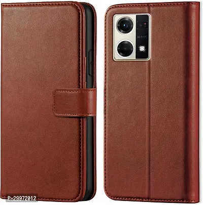 Classy Flip Cover for Oppo F21S Pro Brown Dual Protection