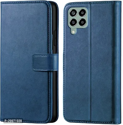 Classy Flip Cover for Samsung Galaxy M33 5G Blue-thumb0