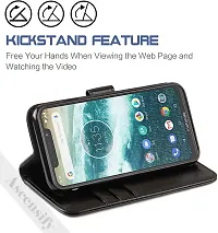 Classy Flip Cover for Motorola Moto One Power Black Dual Protection-thumb4